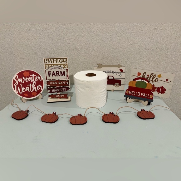 Set of mini fall decor wood signs, new - Picture 2 of 12